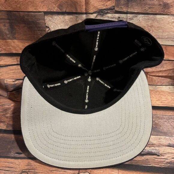 Colorado Rockies Hat Snapback Adjustable Cap Black Purple Baseball MLB 47 Brand - Picture 6 of 9